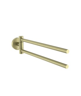 Swivel Towel Holder Twin Type - Brass Matt