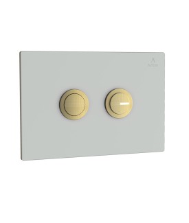 Cilica Pneumatic White Glass Control Plate - Antique Bronze