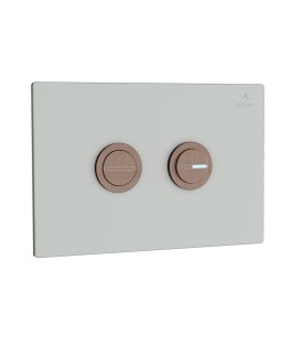 Cilica Pneumatic White Glass Control Plate - Antique Copper