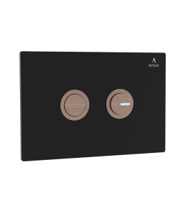 Cilica Pneumatic Black Glass Control Plate - Antique Copper