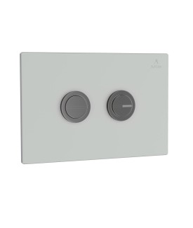 Cilica Pneumatic White Glass Control Plate - Black Chrome