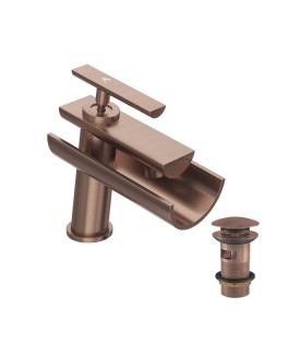 Single Lever Basin Mixer - Antique Copper