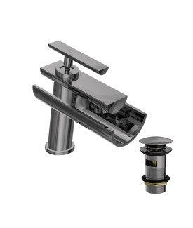 Single Lever Basin Mixer - Black Chrome