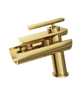 Single Lever Basin Mixer - Gold Bright PVD