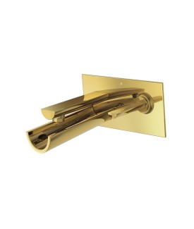 Joystick In-wall Basin Mixer - Gold Bright PVD