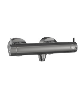 Thermostatic Exposed Shower Mixer - Black Matt