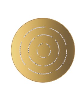 Maze Single Function 200mm Round Showerhead - Gold Bright PVD