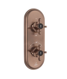 Aquamax 3 Outlet Thermostatic Shower Mixer - Antique Copper