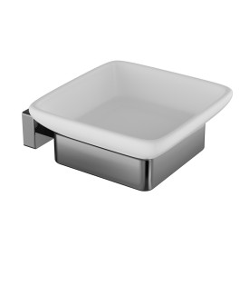 Quadra Soap Dish - Black Chrome