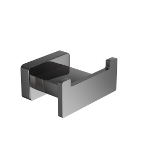 Double Robe Hook - Black Chrome