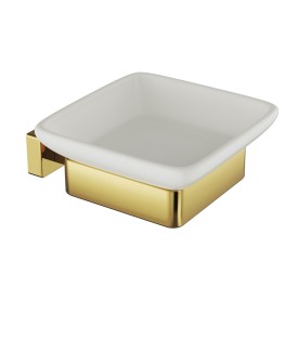 Quadra Soap Dish - Gold Bright PVD