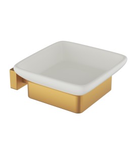 Quadra Soap Dish - Gold Matt PVD