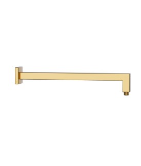 Square Shower Arm, 400mm - Gold Bright PVD