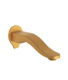 Tiaara Bath Spout with Wall Flange - Gold Matt PVD