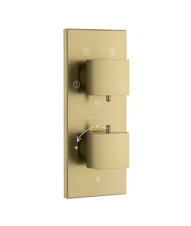 Thermatik-S In-wall Thermostatic Shower Valve with 4-Way Diverter - Antique Bronze