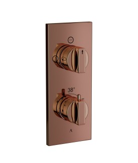 Thermatik-R In-wall Thermostatic Shower Valve with 2-Way Diverter - Blush Gold PVD