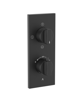 Thermatik-R In-wall Thermostatic Shower Valve with 3-Way Diverter - Black Matt