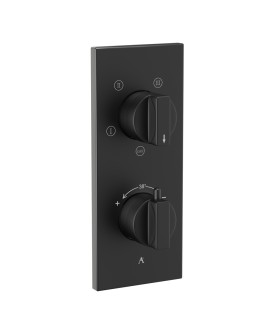 Thermatik-R In-wall Thermostatic Shower Valve with 4-Way Diverter - Black Matt