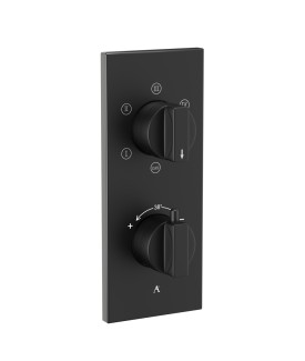 Thermatik-R In-wall Thermostatic Shower Valve with 5-Way Diverter - Black Matt