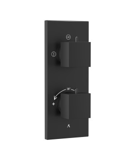 Thermatik-S In-wall Thermostatic Shower Valve with 2-Way Diverter - Black Matt