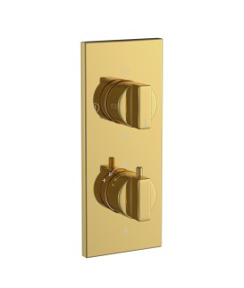 Thermatik-R In-wall Thermostatic Shower Valve with 3-Way Diverter - Gold Bright PVD