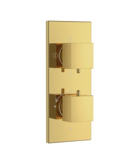 Thermatik-S In-wall Thermostatic Shower Valve with 3-Way Diverter - Gold Bright PVD