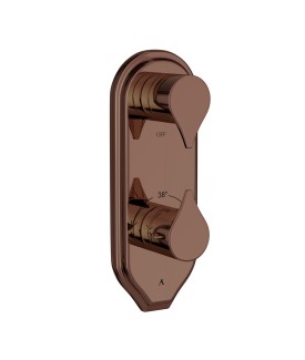 Thermostatic Shower Valve - Blush Gold PVD