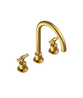 3 Hole Basin Mixer - Gold Bright PVD