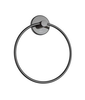 Towel Ring Round - Black Chrome