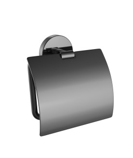 Toilet Paper Holder - Black Chrome