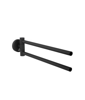 Swivel Towel Holder Twin Type - Black Matt