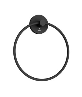 Towel Ring Round - Black Matt