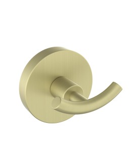 Double Robe Hook - Brass Matt