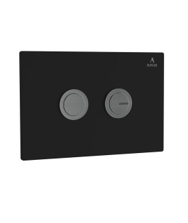 Cilica Pneumatic Black Glass Control Plate - Black Chrome