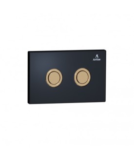 Cilica Pneumatic Black Glass Control Plate - Rose Gold