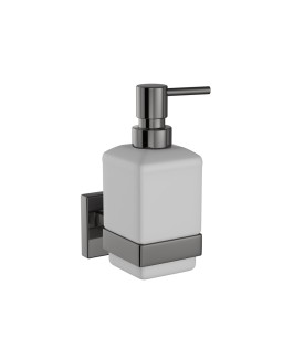 Soap Dispenser with Glass bottle - Black Chrome