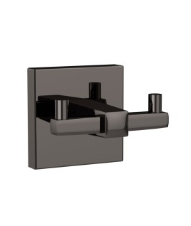 Double Robe Hook - Black Chrome