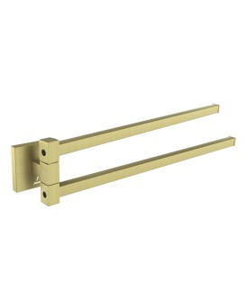 Swivel Towel Holder Twin Type - Brass Matt