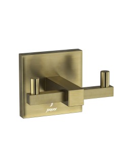 Double Robe Hook - Brass Matt