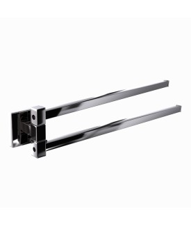 Swivel Towel Holder Twin Type - Black Chrome