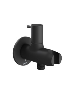 Round Wall Outlet - Black Matt