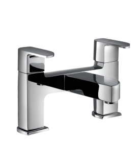 2 Hole H Type Bath Filler - Chrome