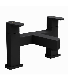 2 Hole H Type Bath Filler - Black Matt