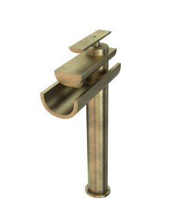 Single Lever High Neck Basin Mixer - Antique Bronze