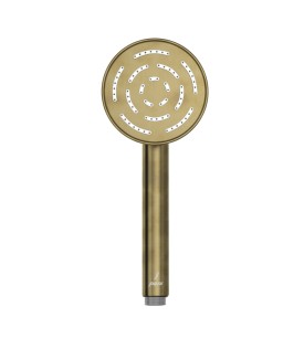 Maze Single Function 95mm Round Hand Shower - Antique Bronze