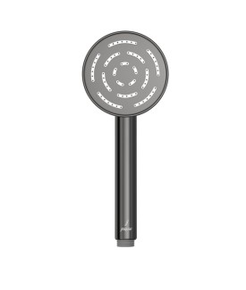 Maze Single Function 95mm Round Hand Shower - Black Chrome