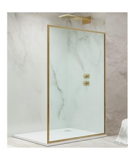 ALPHA - Walk-in Enclosure (Fully Framed) - Antique Bronze Frame | Clear Glass-700 mm