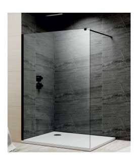 Walk-in Panel - Black Frame | Clear Glass-800 mm