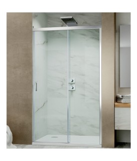 Optima Wall to wall shower enclosure - Chrome Frame | Clear Glass-1000 mm