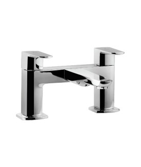 2 Hole H Type Bath Filler - Chrome